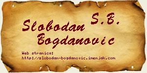 Slobodan Bogdanović vizit kartica